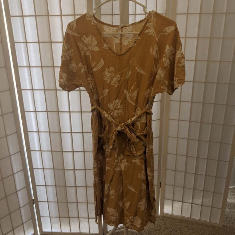 LAZY SUNDAYS summer midi dress in mustard